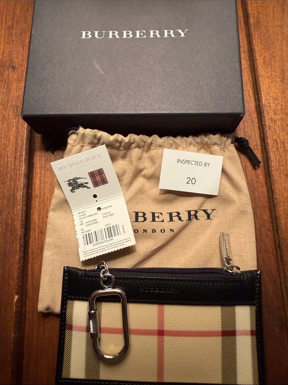 New w Tags Burberry Nova Check card case/ Key pouch